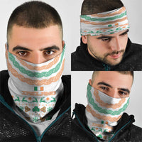 Ireland Christmas Neck Gaiter with Celtic Knot Shamrock and Tricolor Holiday Pattern - Wonder Print Shop