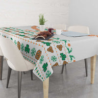 Ireland Christmas Tablecloth with Celtic Knot Shamrock and Tricolor Holiday Pattern - Wonder Print Shop