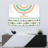 Ireland Christmas Tapestry with Celtic Knot Shamrock and Tricolor Holiday Pattern - Wonder Print Shop