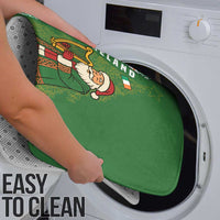 Ireland Christmas Bathroom Set with Celtic Harp Santa and Green Holiday Pattern - Wonder Print Shop