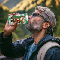Ireland Christmas 4 in 1 Can Cooler Tumbler with Celtic Harp Santa and Green Holiday Pattern - Wonder Print Shop
