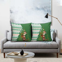 Ireland Christmas Pillow Cover with Celtic Harp Santa and Green Holiday Pattern - Wonder Print Shop