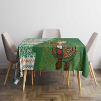 Ireland Christmas Tablecloth with Celtic Harp Santa and Green Holiday Pattern - Wonder Print Shop