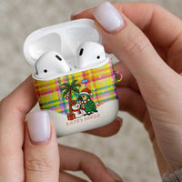 Saint Lucia Christmas AirPods Case with Parrot Palm Tree Snowman and Plaid Holiday - Wonder Print Shop