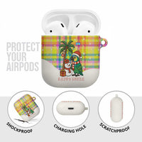 Saint Lucia Christmas AirPods Case with Parrot Palm Tree Snowman and Plaid Holiday - Wonder Print Shop