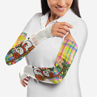 Saint Lucia Christmas Arm Sleeves with Parrot Palm Tree Snowman and Plaid Holiday - Wonder Print Shop