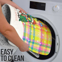 Saint Lucia Christmas Bathroom Set with Parrot Palm Tree Snowman and Plaid Holiday - Wonder Print Shop