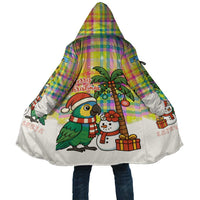 Saint Lucia Christmas Cloak with Parrot Palm Tree Snowman and Plaid Holiday - Wonder Print Shop