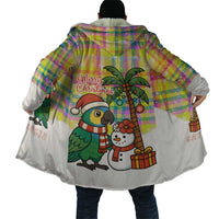 Saint Lucia Christmas Cloak with Parrot Palm Tree Snowman and Plaid Holiday - Wonder Print Shop