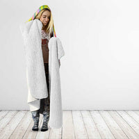 Saint Lucia Christmas Hooded Blanket with Parrot Palm Tree Snowman and Plaid Holiday - Wonder Print Shop