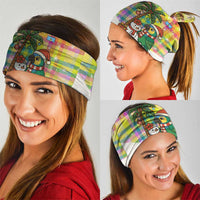 Saint Lucia Christmas Neck Gaiter with Parrot Palm Tree Snowman and Plaid Holiday - Wonder Print Shop