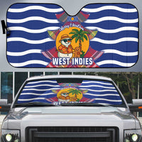 West Indies Christmas Auto Sun Shade with Tropical Snowman Palm Tree Gingerbread and Plaid Design - Wonder Print Shop