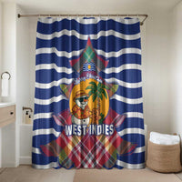 West Indies Christmas Bathroom Set with Tropical Snowman Palm Tree Gingerbread and Plaid Design - Wonder Print Shop