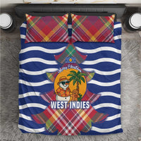 West Indies Christmas Bedding Set with Tropical Snowman Palm Tree Gingerbread and Plaid Design - Wonder Print Shop