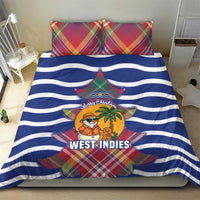 West Indies Christmas Bedding Set with Tropical Snowman Palm Tree Gingerbread and Plaid Design - Wonder Print Shop