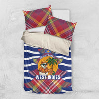 West Indies Christmas Bedding Set with Tropical Snowman Palm Tree Gingerbread and Plaid Design - Wonder Print Shop