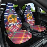 West Indies Christmas Car Seat Cover with Tropical Snowman Palm Tree Gingerbread and Plaid Design - Wonder Print Shop