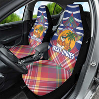 West Indies Christmas Car Seat Cover with Tropical Snowman Palm Tree Gingerbread and Plaid Design - Wonder Print Shop