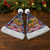West Indies Christmas Santa Hat with Tropical Snowman Palm Tree Gingerbread and Plaid Design - Wonder Print Shop