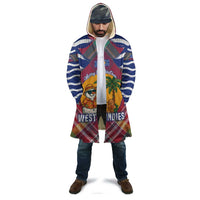 West Indies Christmas Cloak with Tropical Snowman Palm Tree Gingerbread and Plaid Design - Wonder Print Shop