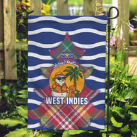 West Indies Christmas Garden Flag with Tropical Snowman Palm Tree Gingerbread and Plaid Design - Wonder Print Shop