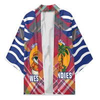 West Indies Christmas Kimono with Tropical Snowman Palm Tree Gingerbread and Plaid Design - Wonder Print Shop