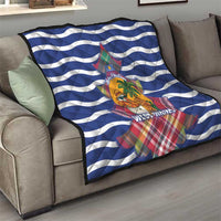 West Indies Christmas Quilt with Tropical Snowman Palm Tree Gingerbread and Plaid Design - Wonder Print Shop