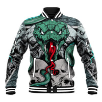 Infernal Trio Baseball Jacket Skull, Viper, and Sinister Snake - Wonder Print Shop