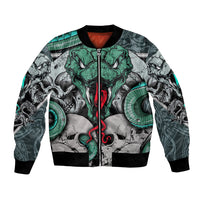 Infernal Trio Bomber Jacket Skull, Viper, and Sinister Snake - Wonder Print Shop