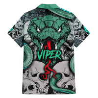 Infernal Trio Family Matching Long Sleeve Bodycon Dress and Hawaiian Shirt Skull, Viper, and Sinister Snake - Wonder Print Shop