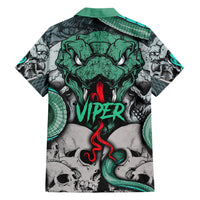 Infernal Trio Family Matching Short Sleeve Bodycon Dress and Hawaiian Shirt Skull, Viper, and Sinister Snake - Wonder Print Shop