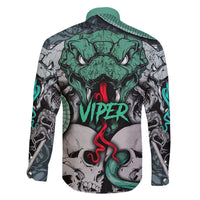 Infernal Trio Family Matching Short Sleeve Bodycon Dress and Hawaiian Shirt Skull, Viper, and Sinister Snake - Wonder Print Shop