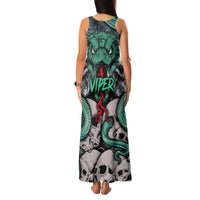 Infernal Trio Family Matching Tank Maxi Dress and Hawaiian Shirt Skull, Viper, and Sinister Snake - Wonder Print Shop