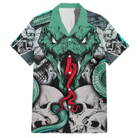 Infernal Trio Hawaiian Shirt Skull, Viper, and Sinister Snake - Wonder Print Shop
