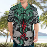 Infernal Trio Hawaiian Shirt Skull, Viper, and Sinister Snake - Wonder Print Shop