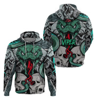 Infernal Trio Hoodie Skull, Viper, and Sinister Snake - Wonder Print Shop