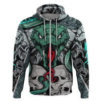 Infernal Trio Hoodie Skull, Viper, and Sinister Snake - Wonder Print Shop