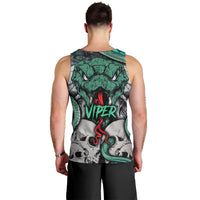 Infernal Trio Men Tank Top Skull, Viper, and Sinister Snake - Wonder Print Shop
