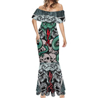 Infernal Trio Mermaid Dress Skull, Viper, and Sinister Snake - Wonder Print Shop