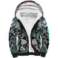 Infernal Trio Sherpa Hoodie Skull, Viper, and Sinister Snake - Wonder Print Shop