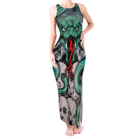 Infernal Trio Tank Maxi Dress Skull, Viper, and Sinister Snake - Wonder Print Shop