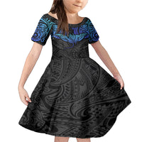 Polynesian Ray Pattern Family Matching Mermaid Dress and Hawaiian Shirt - Wonder Print Shop