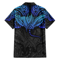 Polynesian Ray Pattern Family Matching Short Sleeve Bodycon Dress and Hawaiian Shirt - Wonder Print Shop