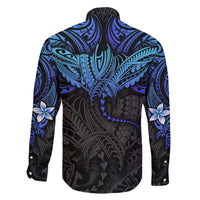 Polynesian Ray Pattern Family Matching Short Sleeve Bodycon Dress and Hawaiian Shirt - Wonder Print Shop