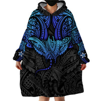 Polynesian Ray Pattern Wearable Blanket Hoodie - Wonder Print Shop