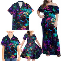 This Beauty Is a Beast Family Matching Off Shoulder Maxi Dress and Hawaiian Shirt - Wonder Print Shop
