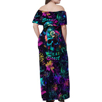 This Beauty Is a Beast Family Matching Off Shoulder Maxi Dress and Hawaiian Shirt - Wonder Print Shop