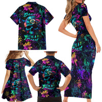 This Beauty Is a Beast Family Matching Short Sleeve Bodycon Dress and Hawaiian Shirt - Wonder Print Shop