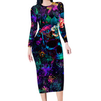 This Beauty Is a Beast Long Sleeve Bodycon Dress - Wonder Print Shop