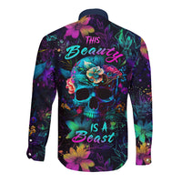 This Beauty Is a Beast Long Sleeve Button Shirt - Wonder Print Shop